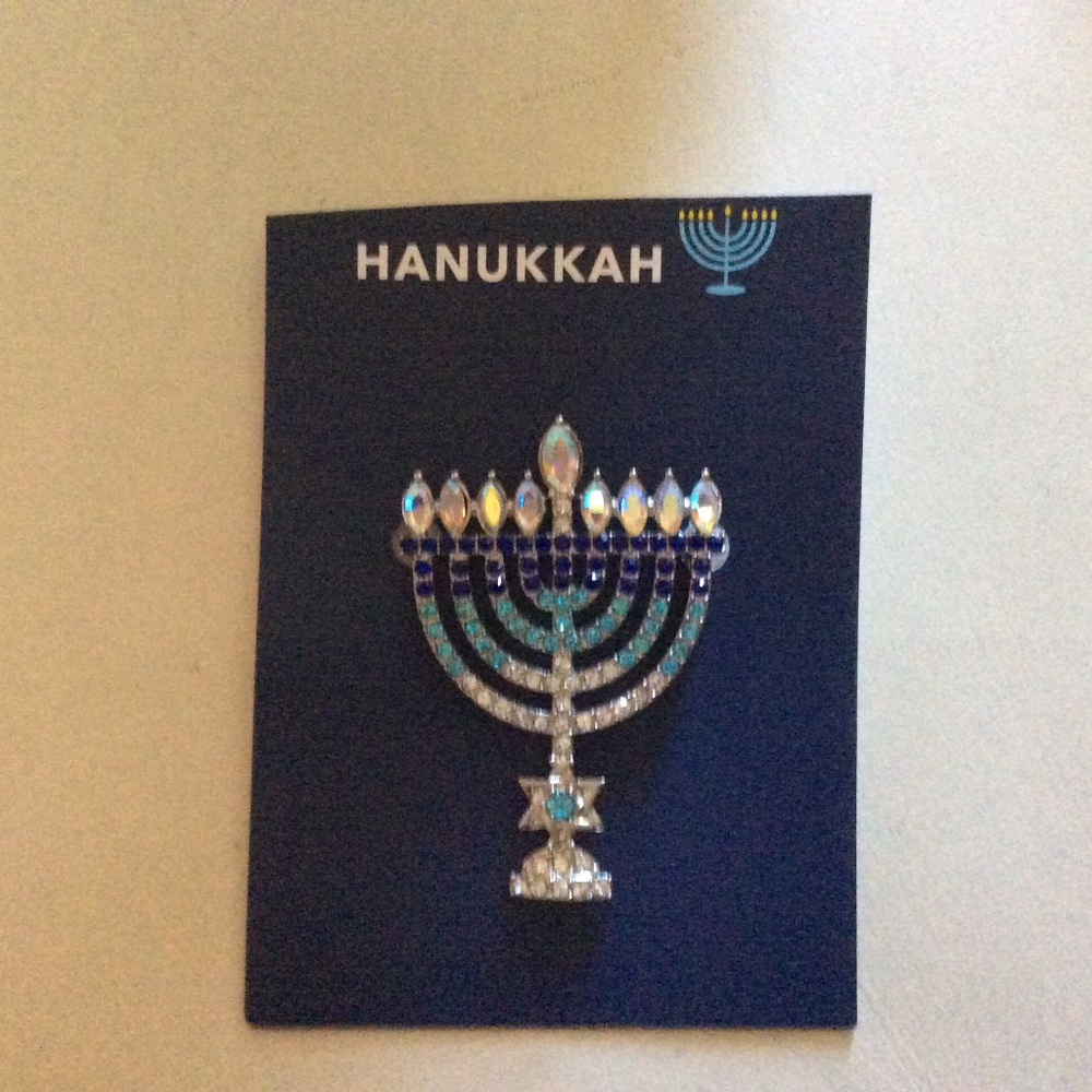 Menorah Shape Brooch